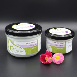 Crème corporelle fluide karité, cacao, pépins de raisin et abricot bio « Vent des îles », parfum monoï